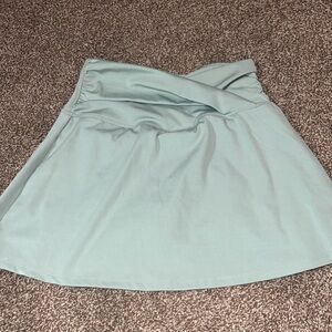 Mint green cross waist tennis skirt